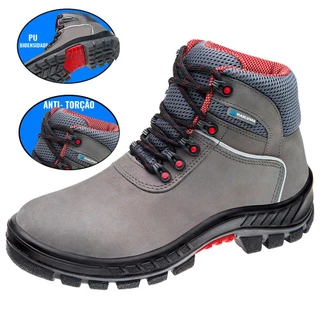 Botina Nobuck De Segurança Cinza Premier 75bpr29 Marluvas em Oferta na Shopee