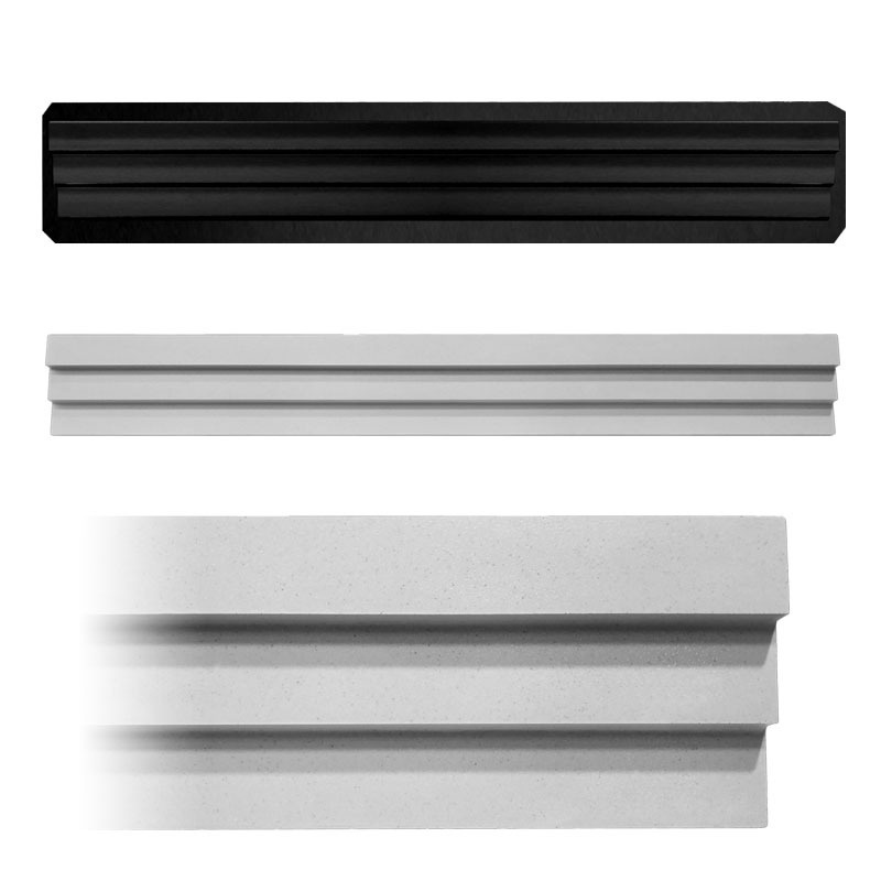 Molde Forma Abs 2mm Moldura Rodateto 80x10cm Gesso Profissional M631 ...