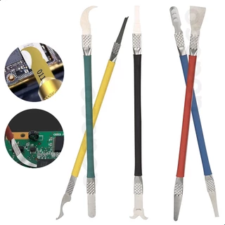 Kit 5 Espátulas Precisão Flexíveis Remoção Chip aço Inox Smartphone Notebook