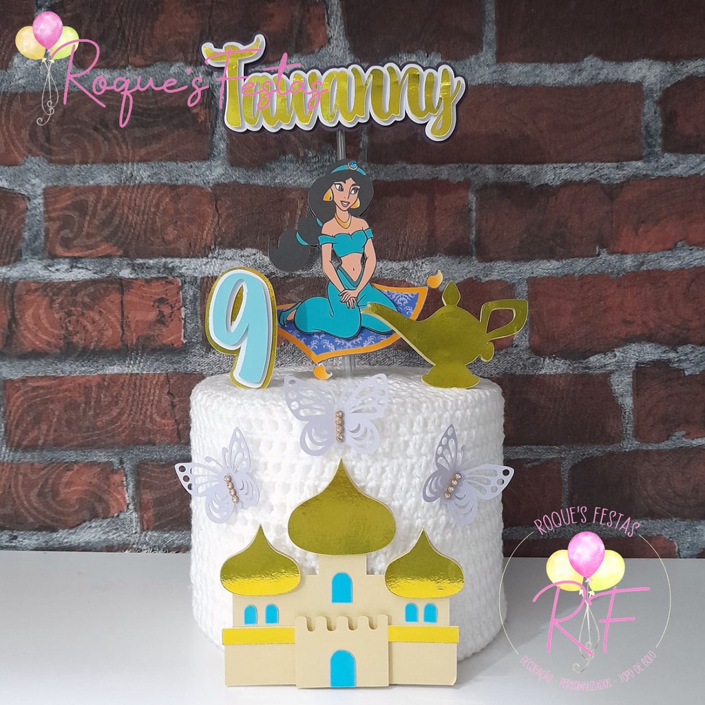 Disney Princesa Aurora Jasmim Elsa Bolo De Aniversário Topper