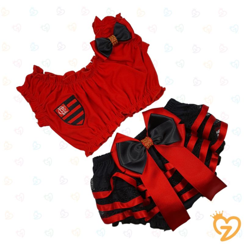 Conjunto Calcinha Bunda Rica Flamengo | Shopee Brasil
