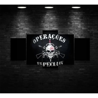Quadro decorativo parede Operações especiais 80x50 mdf 3 mm