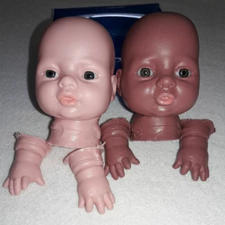 Bebê vinil emborrachado 1 kit com cabeça e mãos