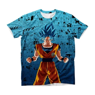 Camiseta Goku Super Saiyajin Blue Anime Dragon Super
