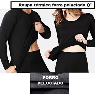 Roupa Peluciada Conjunto Térmico Blusa+calça Frio Neve