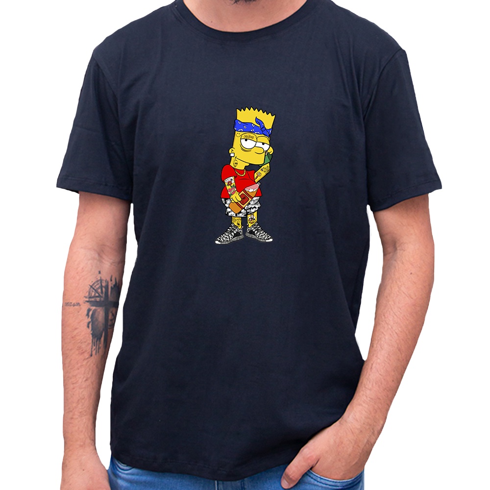 Camisa Bart Simpson Tatuado