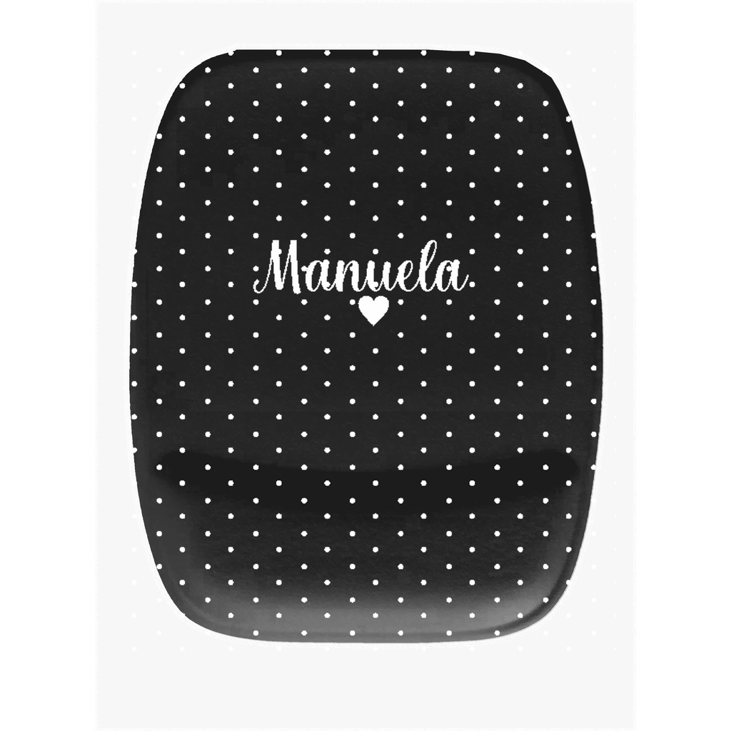 Mouse pad poá várias cores personalizado com nome com apoio de pulso ...