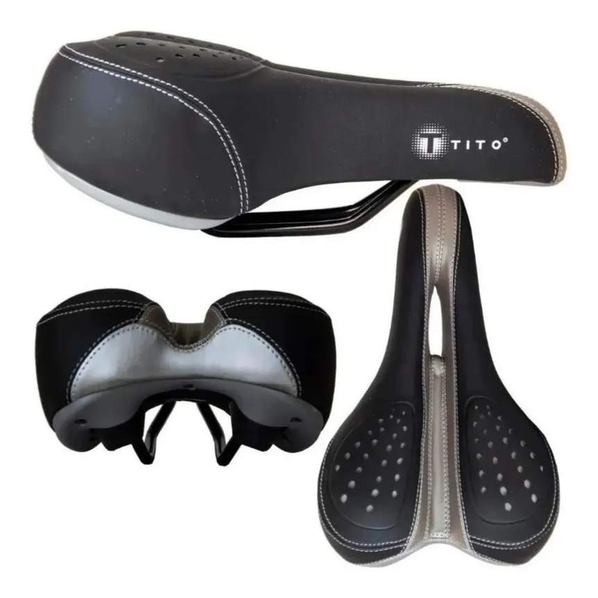 Banco Selim De Bicicleta Mtb Tito Pro Gel Vazado Bike Confortavel ...