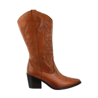 Bota Texana Bico Fino Couro Retta Oficial
