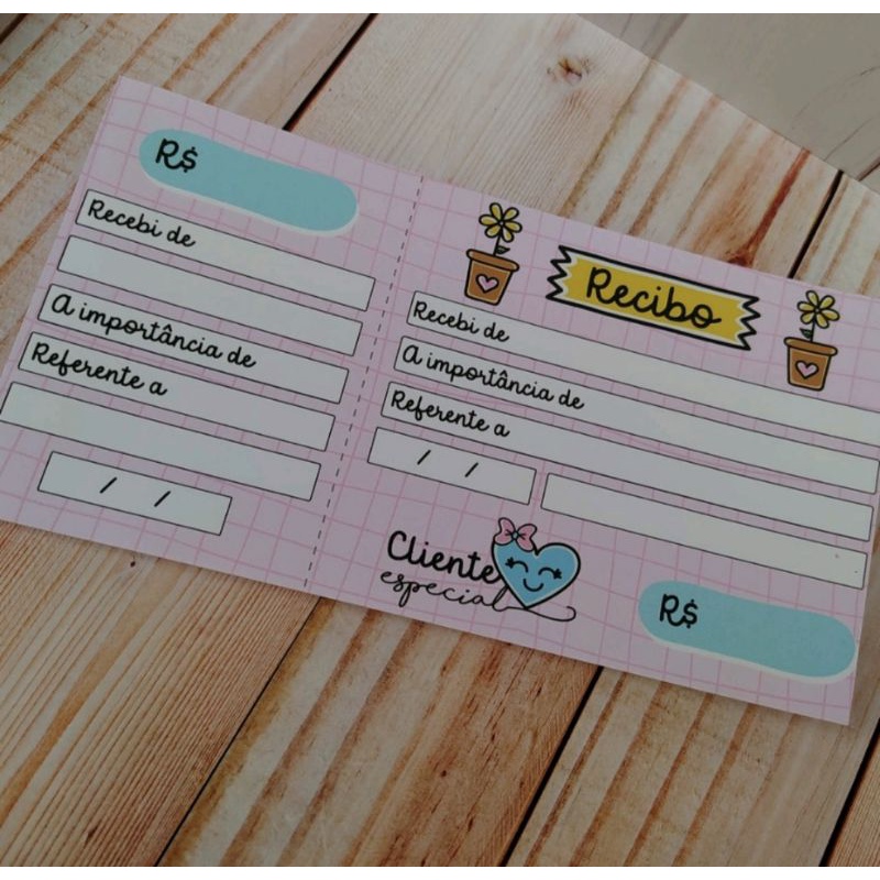 Bloco de Recibo Colors com 30 unidades | Shopee Brasil
