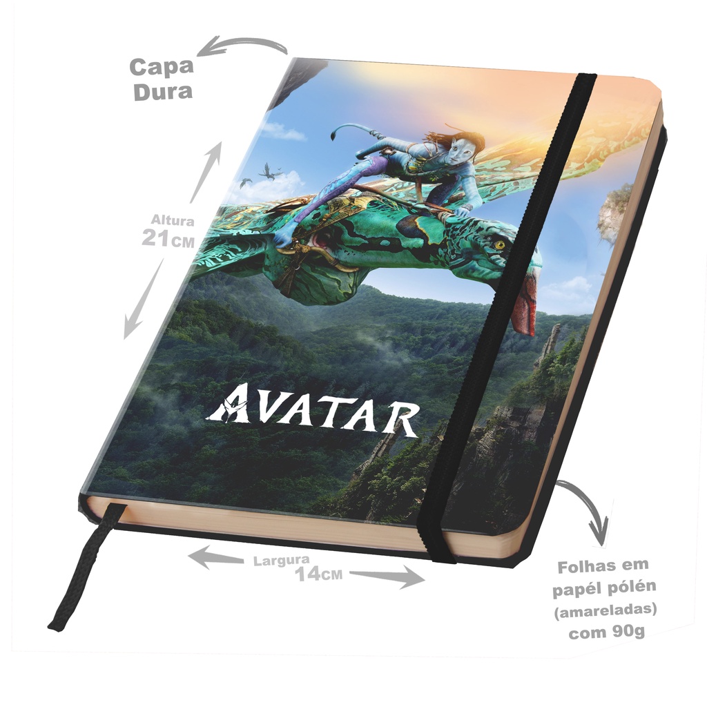 Caderno Sketchbook Avatar 21x14 para desenho ou anotação