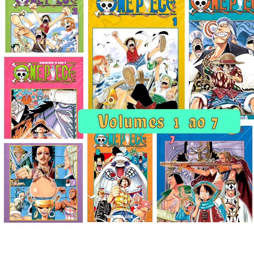 One Piece 3 Em 1 Mangá Vol. 1 Ao 4 - Kit Nova Coleção Panini, Volumes  Corresponde