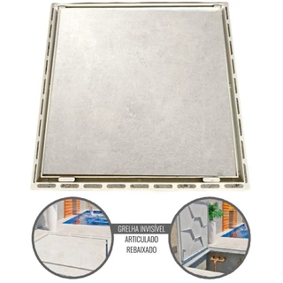 Tampa 90x90 Articulada Rebaixada Com Grelha Invisivel Gda em Oferta na Shopee