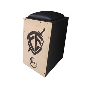 Cajon inclinado Eletroacústico JEG, Construído por Luthier com Assento acolchoado