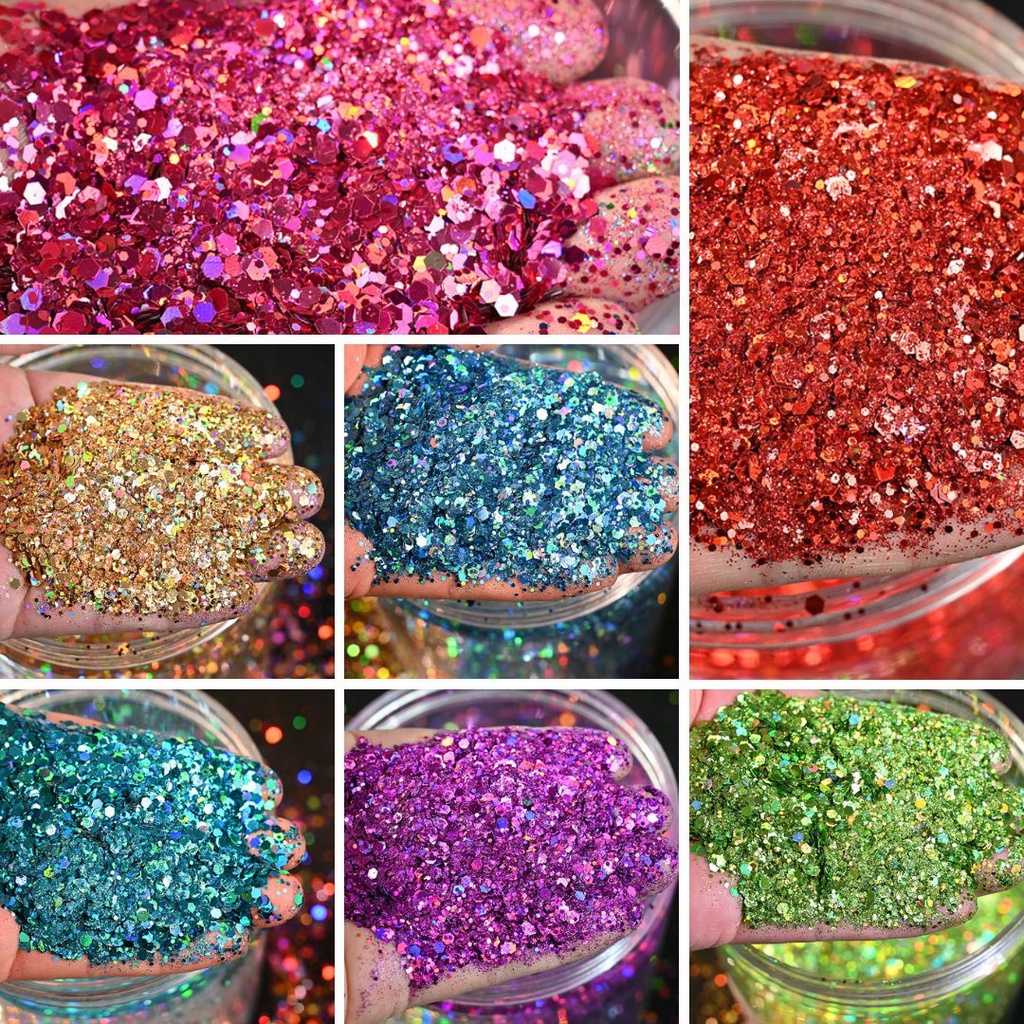 Glitter Flocado 20g especial para Artesanato, Resina, Nail Art, Balões