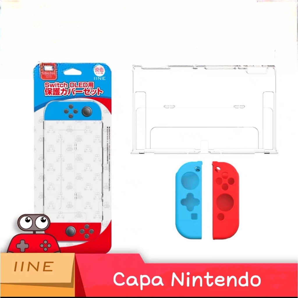 Capa de plástico para nintendo switch, revestimento rígido