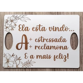 Placa para entrada de Casamento - Personalizamos com qualquer frase em MDF