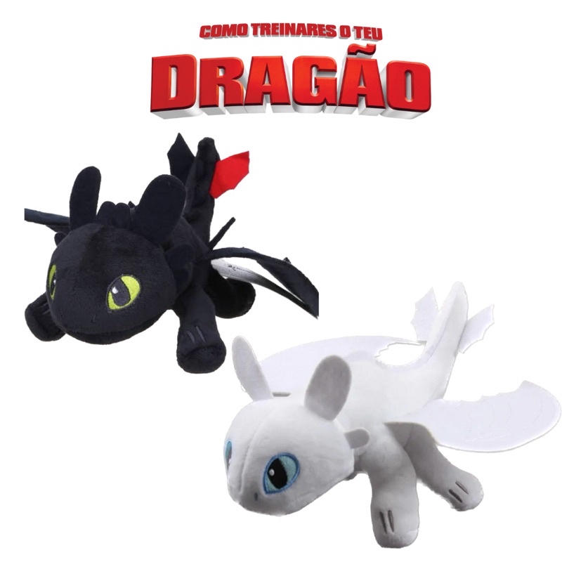 Brinquedo de Pelúcia Treinando seu Dragão FÚRIA DA NOITE-FÚRIA DA LUZ ...