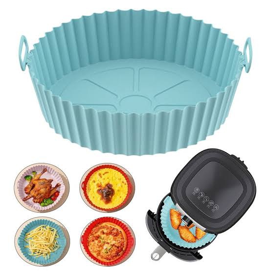 Forma Assadeira Para Fritadeira Air Fryer Em Silicone Flexível Lavável
