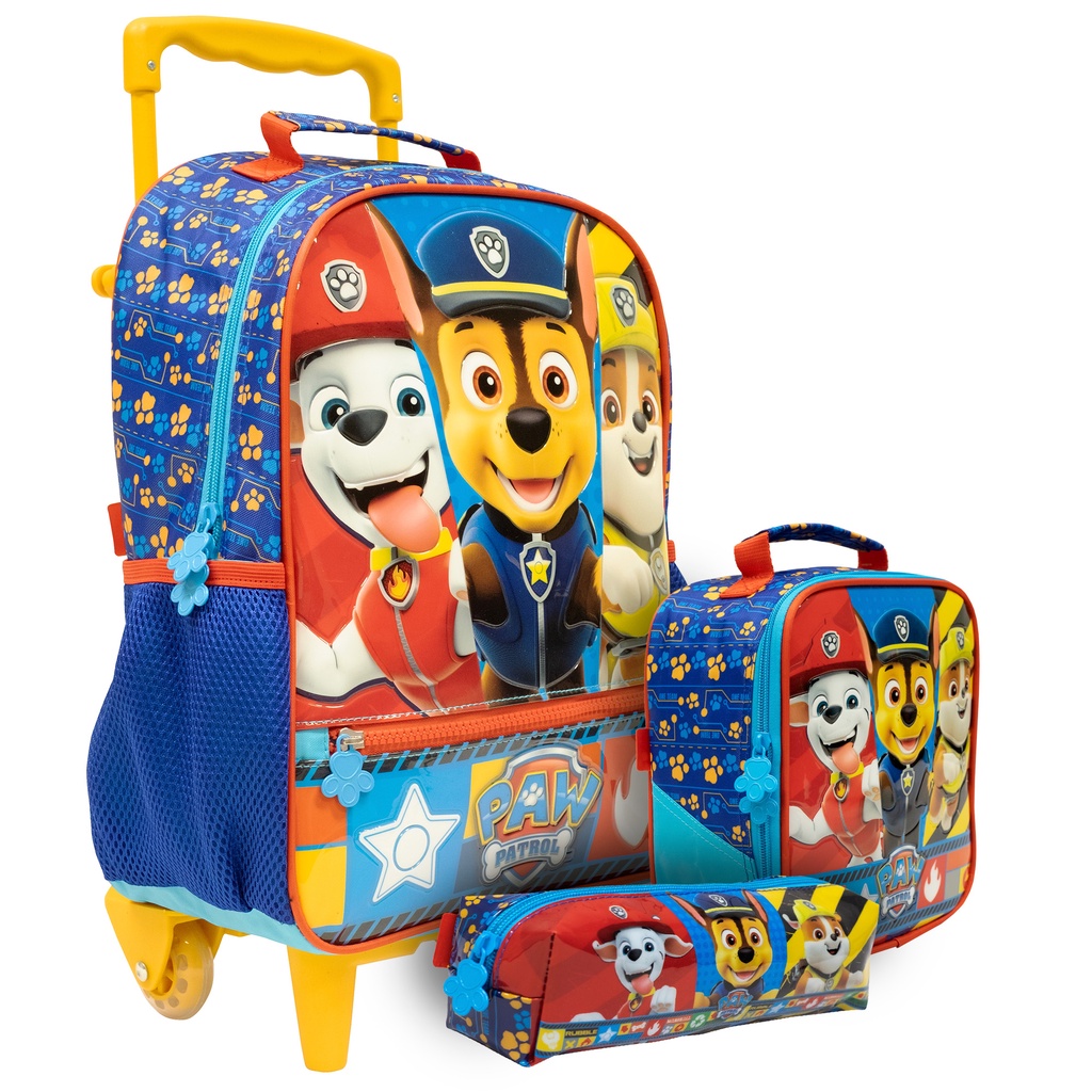 Kit Escolar Patrulha Canina Mochila Rodinha Lancheira Estojo | Shopee ...
