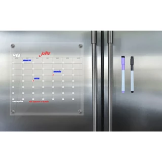Quadro Lousa Magnética Geladeira Acrilico transparente + Caneta com apagador