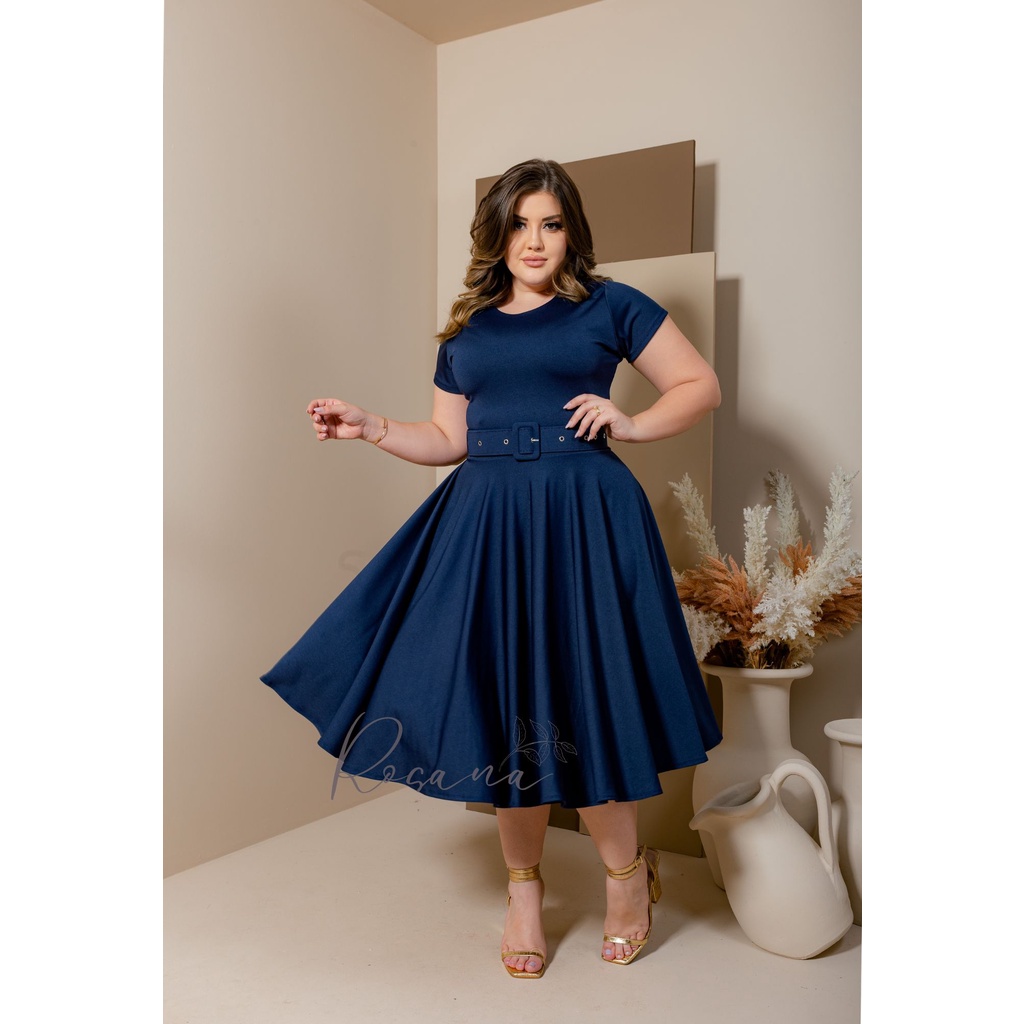 Vestido Midi Vestido De Malha Gode Moda Evangelica Vestido De