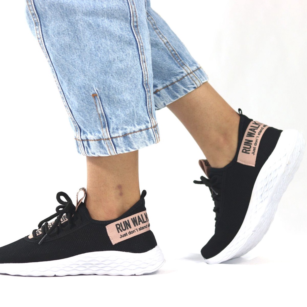 Tenis preto feminino Casual Academia caminhada zumba crossfit Tenis
