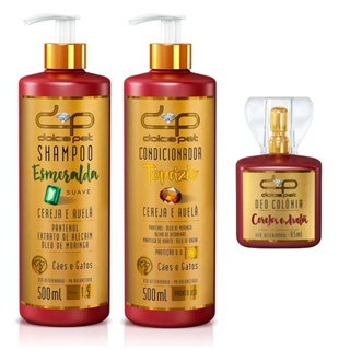 Kit Dolce Pet Shampoo Suave + Condicionador + Perfume Cereja e Avelã