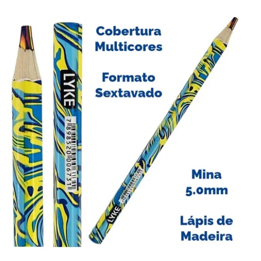 Lápis de Cor Jumbo - Arco-íris- Like (unidade)