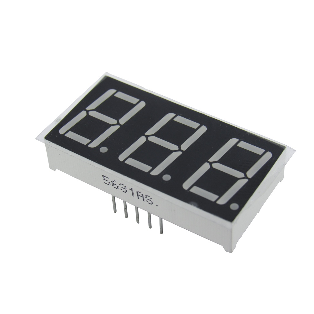 Display De 7 Segmentos 3 Digitos Vermelho Catodo Comum 0,56 | Shopee Brasil