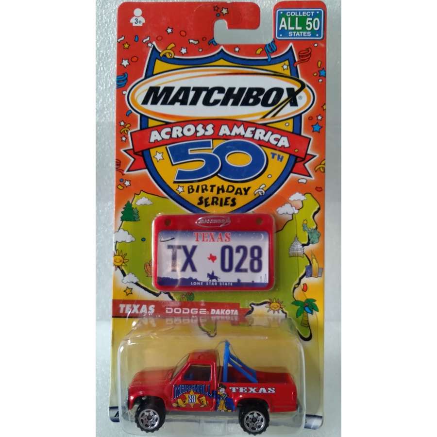 Matchbox Dodge Dakota TX 028 Across America 50th Birthday Series Shopee Brasil