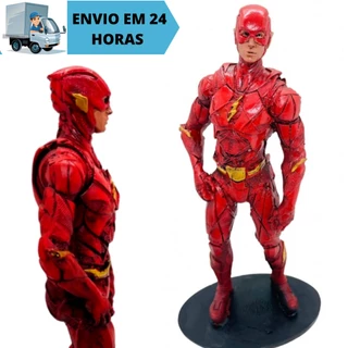 Boneco DC Flash Liga da Justiça Estatua Colecionavel Miniatura Enfeite Resina