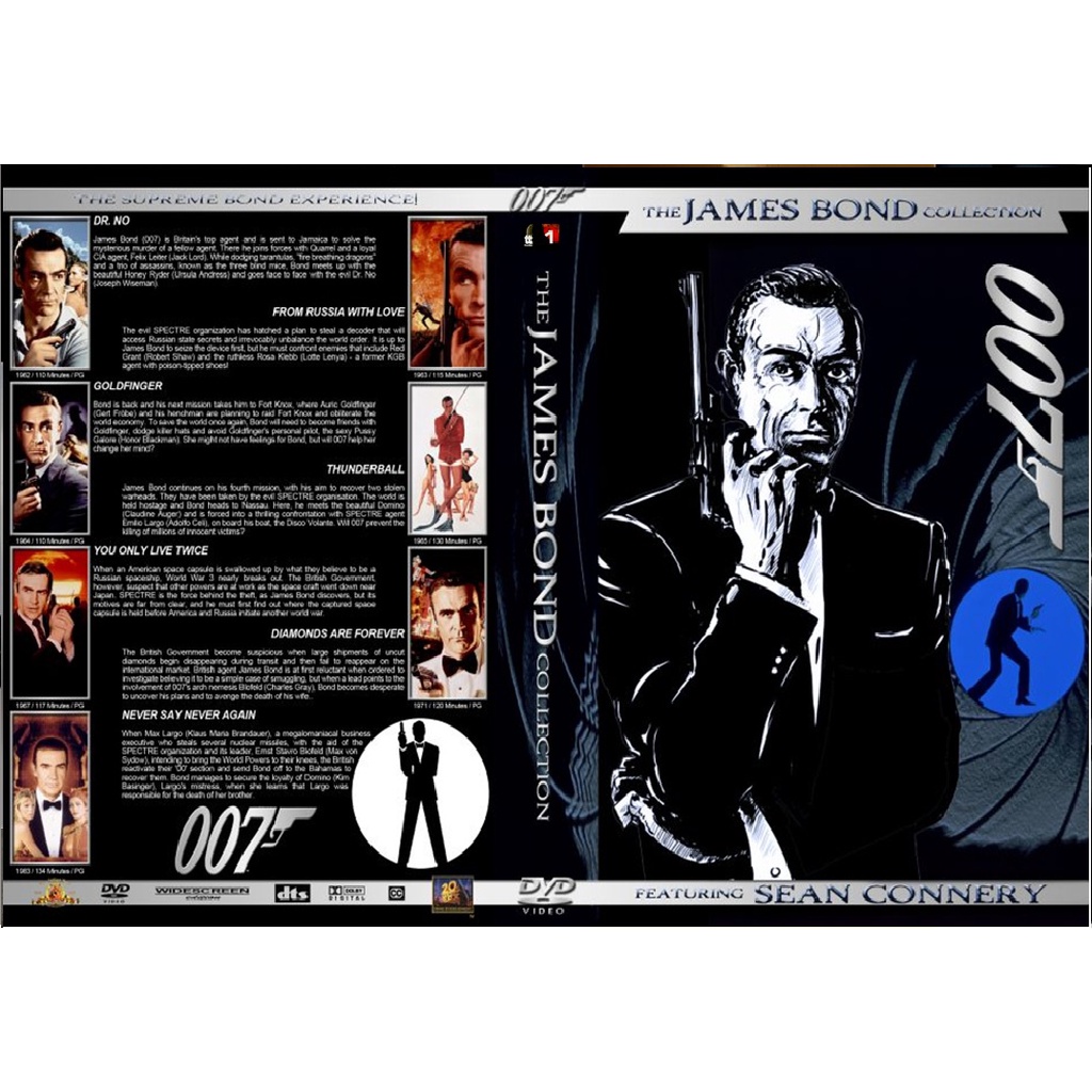 Dvd Box Coleção 007 James Bond Sean Connery - Raro (8dvds