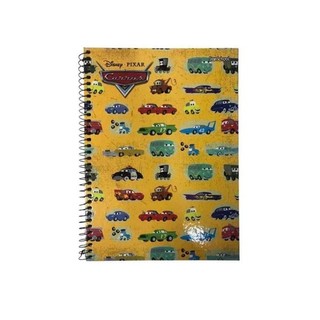 Caderno Universitário Relâmpago Mcqueen 1 MT Espiral Capa Dura 80 ...