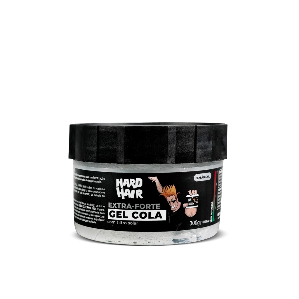 GEL COLA HARD HAIR 300G FIXAÇÃO EXTRA FORTE | Shopee Brasil