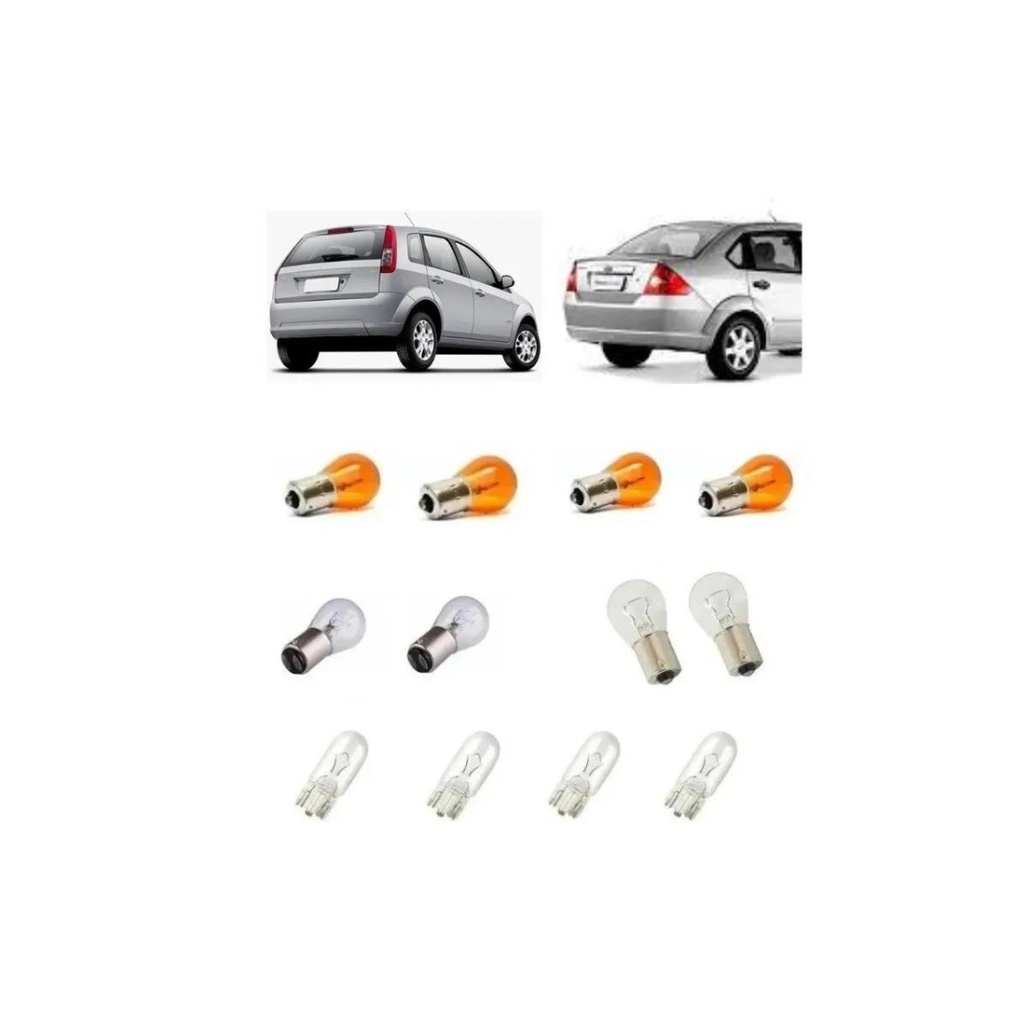 Lâmpadas Para Lanterna Traseira / Seta / Ré E Freio Fiesta 2000 Até 2014