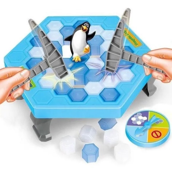Jogo Quebra Gelo Pinguim Numa Fria Blocos Brinquedo Batendo Cubos de