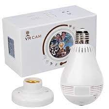 Câmera Lâmpada Espiã Visão noturna 360 Graus Acesso Remoto pelo Celular V380