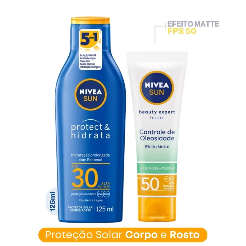 Kit Protetor Solar Corporal Hidratante 125ml FPS 30 + Filtro Solar ...
