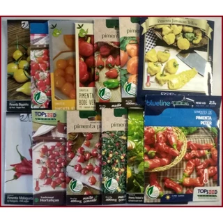 KIT 4 - 300 Sementes de Pimentas - 15 Espécies diferentes