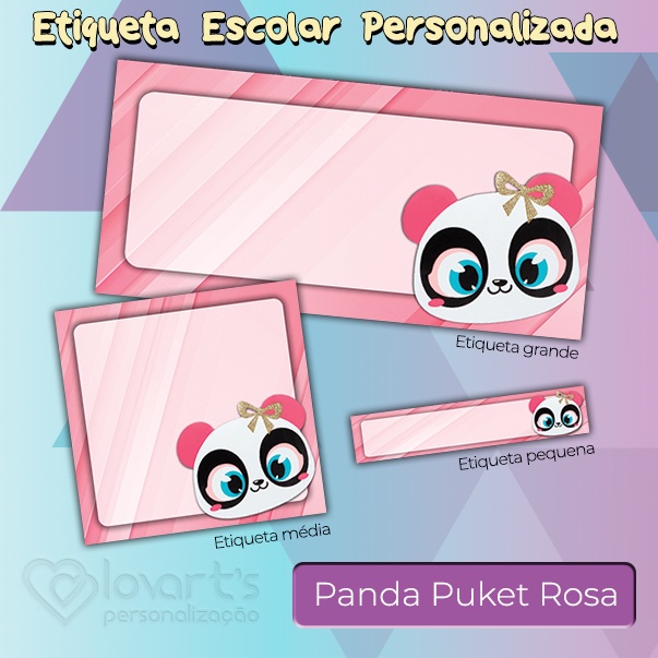 Kit Escolar Personalizado Panda