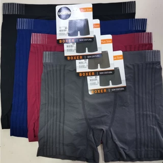 Plus Size Cueca Boxer Sem Costura Cintura Mais Alto Pernas Mais Compridas Contém Uma Unidade Todos Tamanhos Várias Cores