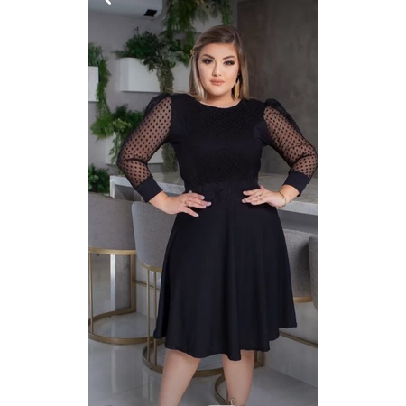 Vestido Plus Size Moda Evangélica Tubinho 