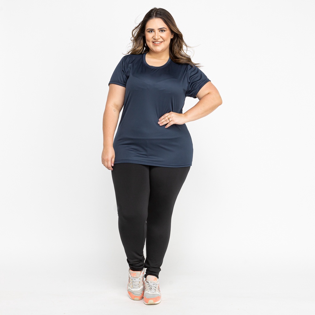 Camiseta Plus Size Feminina Dry Fit | Shopee Brasil