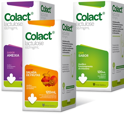 Kit 3 Regulador intestinal Colact Lactulose Liq 120ml Sabores Variados