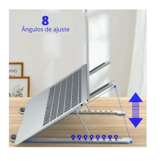 Suporte De Notebook Articulado Aluminio Dobrável Ergonomico