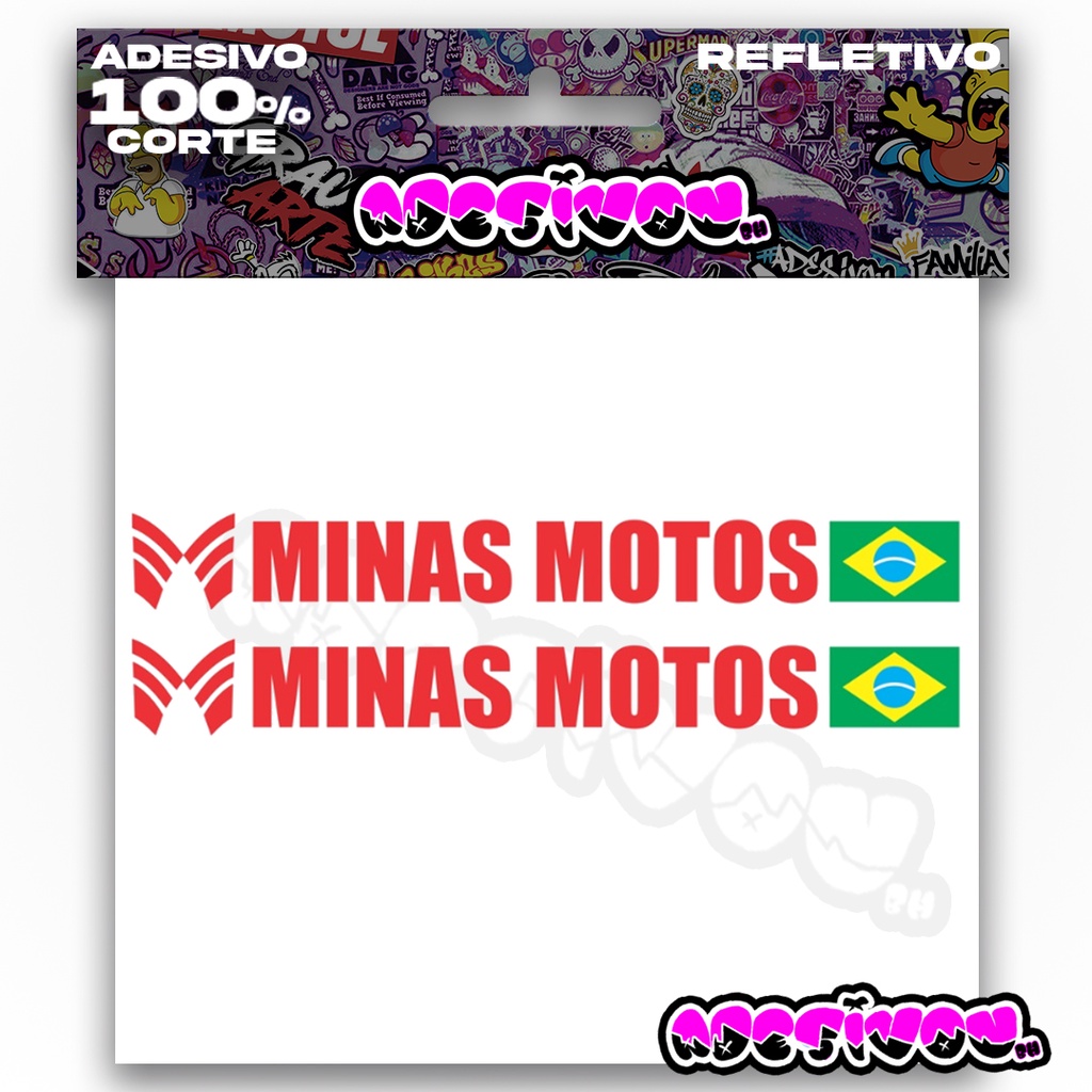Adesivo Minas Motos original Refletivo para canela motos - PAR | Shopee ...