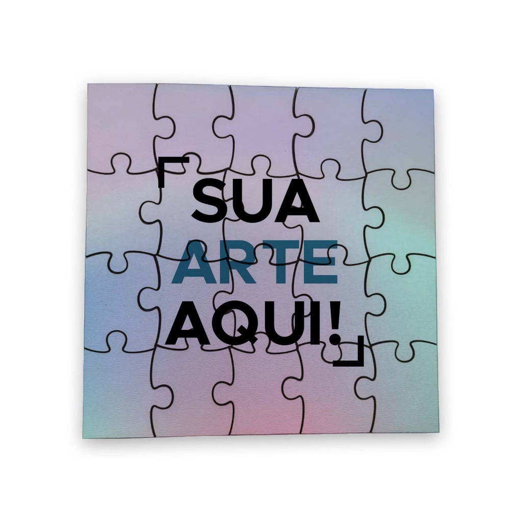 Quebra-cabeça Personalizado Foto MDF Criança Infantil 20 Peças 15x15cm  Lembrancinha