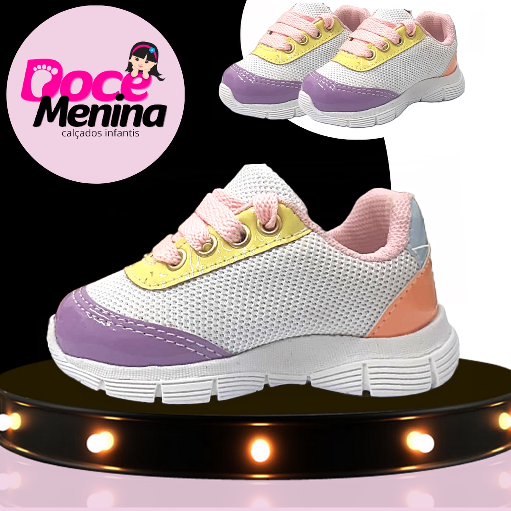 Tênis Joggin Baby Confort Doce Menina Dia a Dia Mácio Barato Promoção