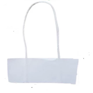Alça Papel Branco Torcido Para Sacolas 100 Unidades 11,4cm